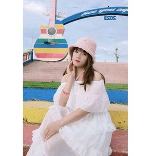 Đầm maxi đi biển,đi du lịch free size, hình thật.