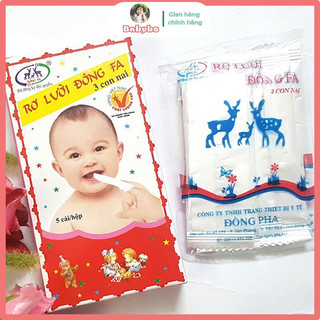 Set 50 rơ lưỡi, tưa lưỡi xỏ ngón ĐÔNG FA chất liệu vải an toàn vệ sinh khoang miệng cho bé từ 0-1 tuổi
