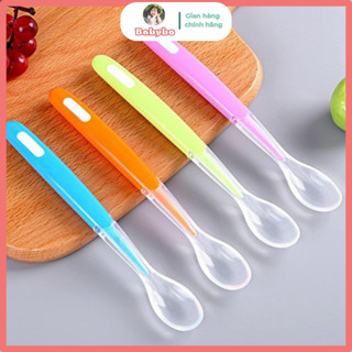  Muỗng  thìa  bón bột bón cháo cán dài cho bé tập ăn dặm chất liệu silicon cao cấp siêu mềm 