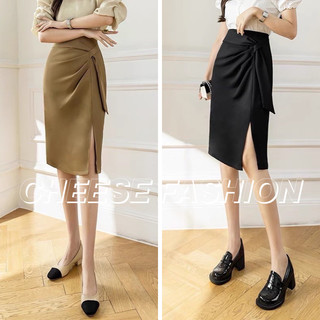 Chân váy xẻ tà buộc nơ thời trang nữ công sở siêu hot