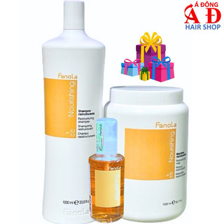 Combo Bộ gội ủ serum Nutricare Fanola dưỡng tóc siêu mượt chính hãng Ý