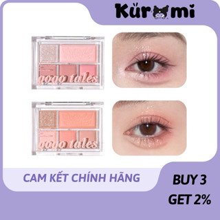 [GOGO TALES] Bảng Mắt 5 Ô GOGO TALES Caro Hồng Pastel Nhũ lì KUROMI Soft Mist Color Eyeshadow Palette (GT630)