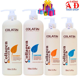 Bộ dầu gội xả dưỡng chất tơ tằm Collagen COLATIN phục hồi siêu mượt tóc