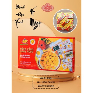 Bánh Đậu Xanh Ít Ngọt Rồng Vàng Minh Ngọc A5 300g - Đặc Sản Hải Dương