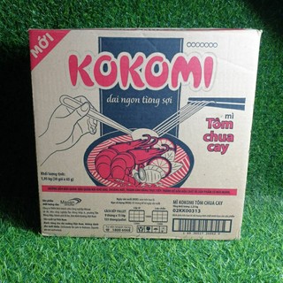 Mì Kokomi chua cay 65g * Dai ngon từng sợi  -  Thùng 30gói ×65g