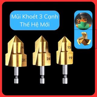 Mũi khoan khoét ống nước ppr.bộ 3 cỡ phi 20-25-32-Mũi khoan khoét ống nước