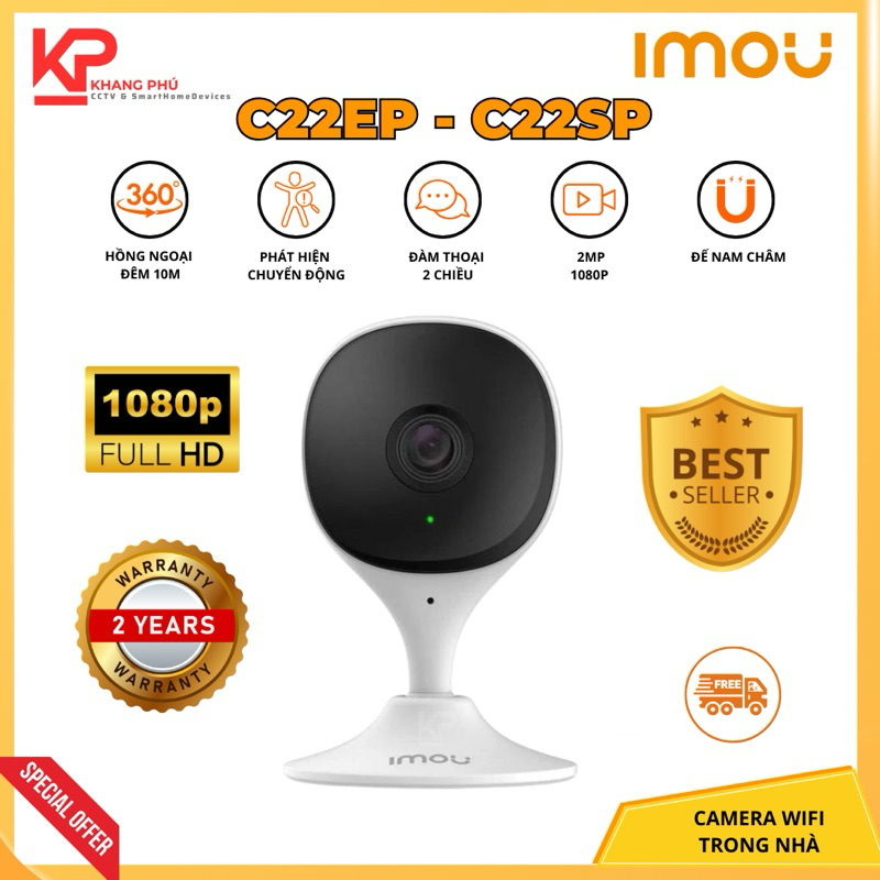 Camera mini Wifi IMOU C22 C22EP / C22SP / C32EP / C32SP 2MP Full HD 1080p - Cue 2, Đàm Thoại 2 chiều