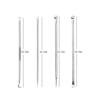 Bộ Nặn Mụn 4 Cây 8 Đầu Chống Gỉ