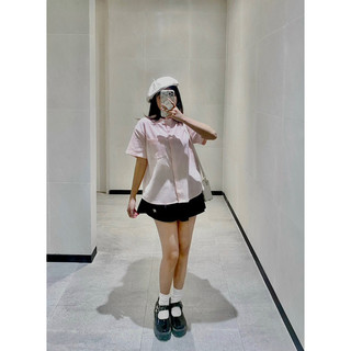 Áo sơ mi cổ tàu chất linen