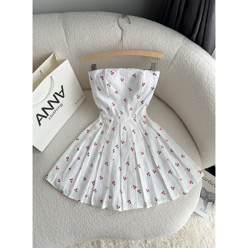 Đầm đan dây lưng cúp ngực Anna - Linni
