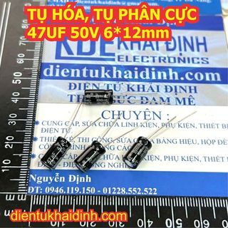 TỤ HÓA, TỤ PHÂN CỰC 47uf 50V (50 tụ) KDE1793