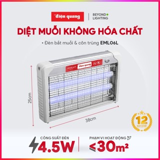 Đèn bắt muỗi Điện Quang hiệu quả cao, ĐQ EML06L ( 380x65x250mm ) bảo hành 12 tháng