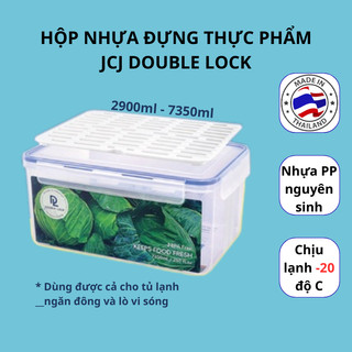 Hộp Nhựa Đựng Thực Phẩm JCJ Double Lock - Hộp Đựng Đồ Tủ Lạnh Có Nắp Bảo Quản Thực Phẩm Tươi Ngon