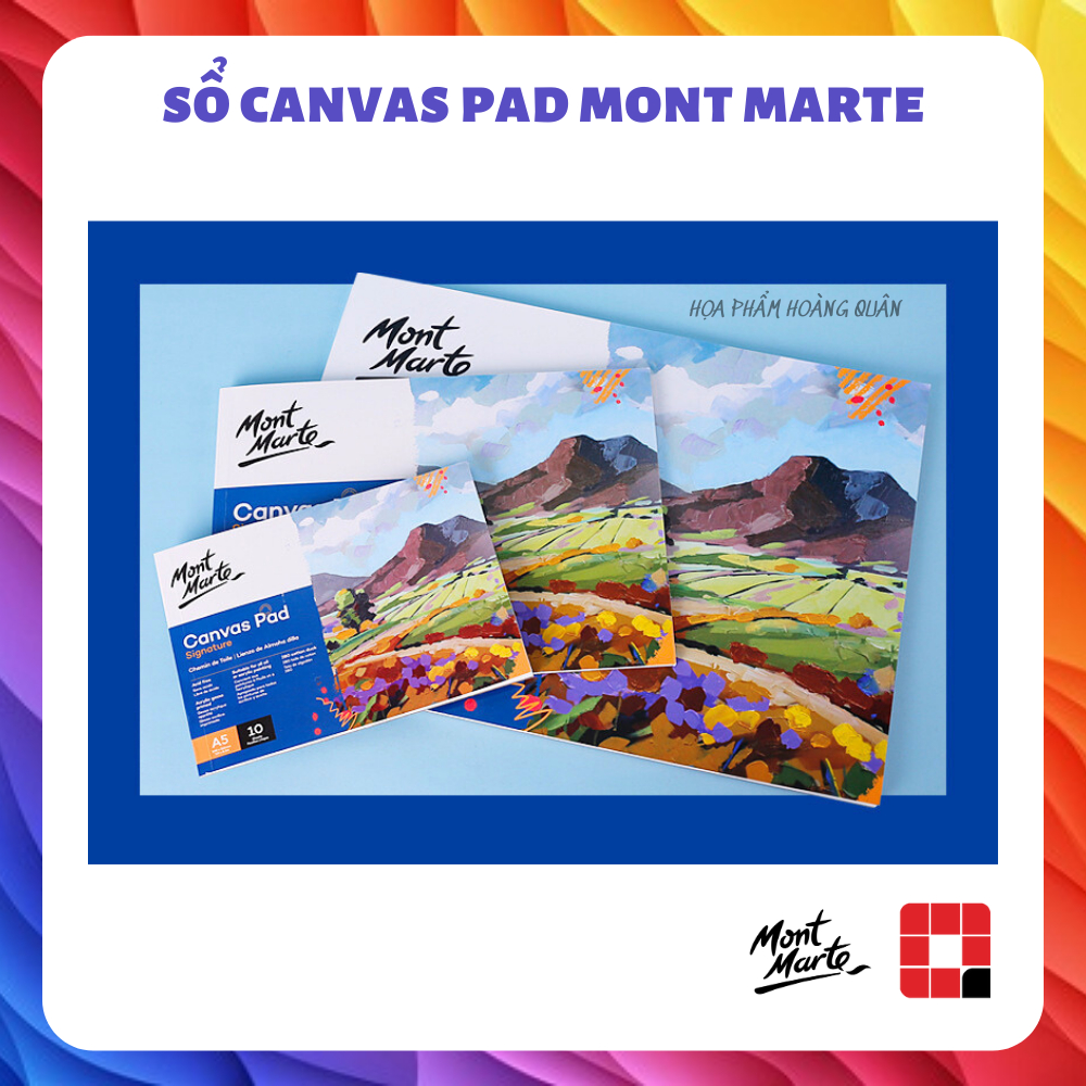 Sổ Canvas vẽ sơn dầu, acrylic - Canvas Pad Mont Marte - 10 tờ