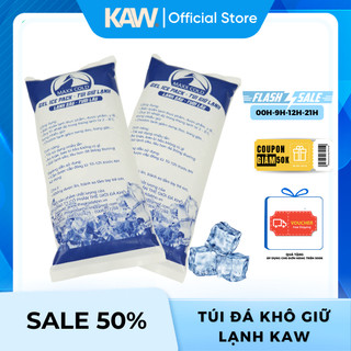 Combo 2 túi đá khô kaw, sử dụng làm mát cùng áo điều hòa, bảo quản thực phẩm