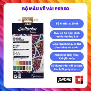 Bộ màu vẽ vải Pebeo - Pebeo Setacolor Opaque