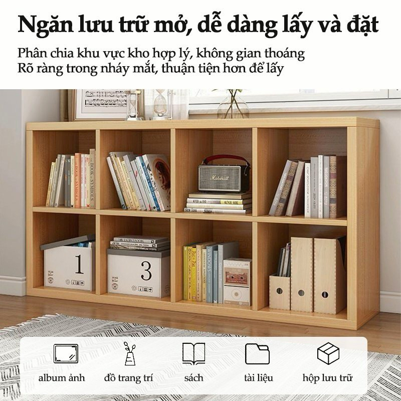 Kệ Sách Gỗ - Kệ Để Đồ Tổ Ong 8 Ô Gỗ MDF Nhiều Màu Sắc Kích Thước Lớn Kệ Decor Phòng