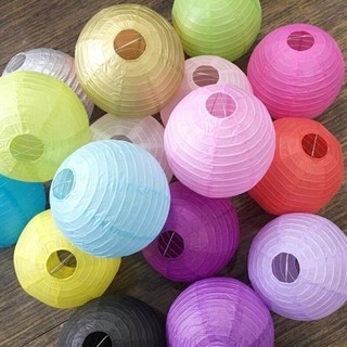 Đèn lồng lụa 20cm, đèn lồng trang trí