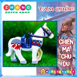 Đồ chơi Xếp hình chiến mã ngựa của Chu Du trong Tam quốc Diễn Nghĩa Minifigures DW001 006