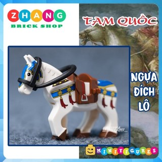 Đồ chơi Xếp hình Chiến mã Đích Lô ngựa chiến của Lưu Bị trong Tam quốc diễn nghĩa Minifigures DW001 006