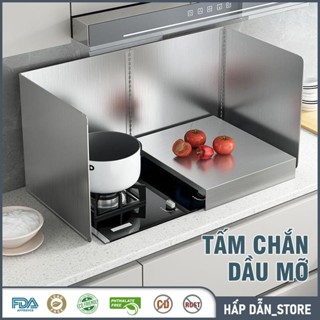 Tấm Chắn Dầu Mỡ Inox 304 Chống Gỉ,Tấm Dụng Cụ Chắn Dầu & Chắn Gió Cho Bếp Ga Bằng Dày Dặn Chống Bám Bẩn Tường Nhà Bếp