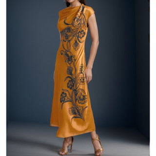 ĐẦM MIDI T3D SLIP DRAPED NECK