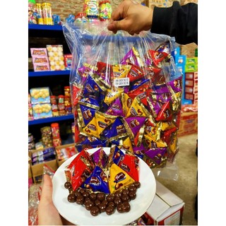 100g kẹo socola nhân hạnh nhân tam giác mix màu| kẹo sô cô ca nhân hạnh nhân chia túi nhỏ tiện dụng