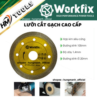 Đá cắt đa năng workfix 105mm đĩa cắt gạch marble granite đá hoa cương bê tông - chính hãng