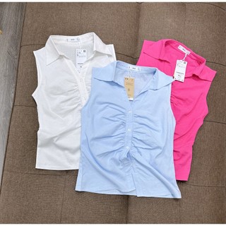 Áo sơ mi kiểu sát nách linen