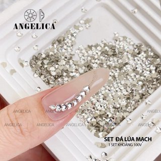 Set đá khối chân bằng giả úc hình lúa mạch đính móng  khoảng 100 viên ANGELICA