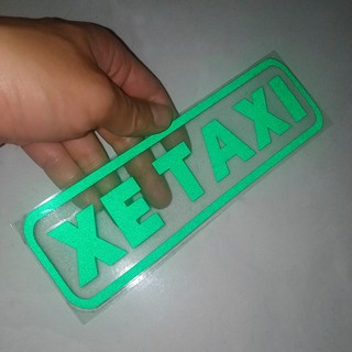 Decal phản quang chữ xe taxi dán xe với kích thước tiêu chuẩn dài 20cm cao 6cm