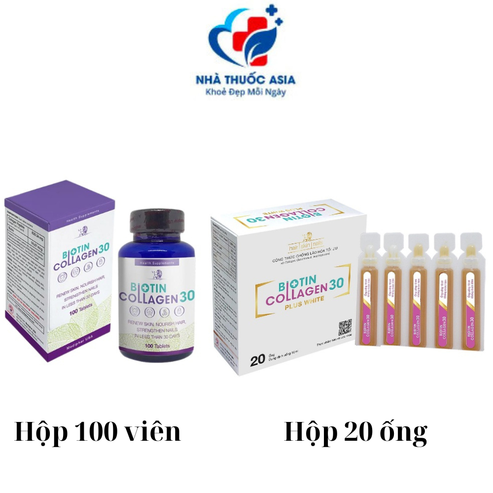 Viên uống Biotin Collagen 30 - Viên uống đẹp da, hỗ trợ mọc tóc Mediphar