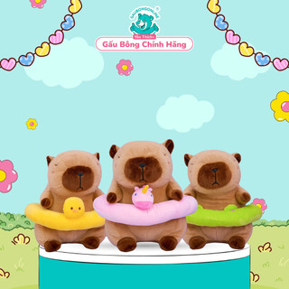Gấu bông capybara Gấu Bông Online thú nhồi bông capybara đeo phao vịt ếch kỳ lân mềm mịn dễ thương
