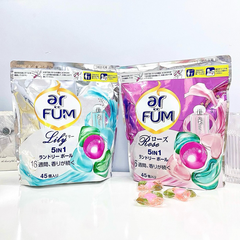 [ arFUM ] Túi 45 viên giặt xả quần áo lưu hương 5 trong 1