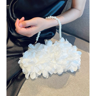 Túi xách Clucth cánh hoa quai ngọc đi tiệc nhập khẩu loại 1 fullbox 3 dây đeo