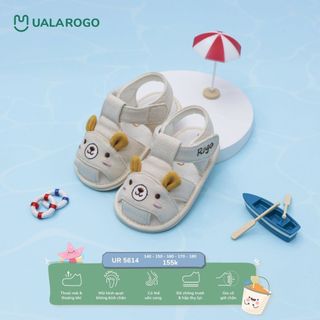 Dép bé trai bé gái tập đi Ualarogo sandal đế cao su chống trượt quai dán điều chỉnh rộng chật 5587
