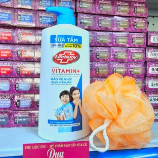Sữa Tắm LifeBouy bạc hà 800g Tặng Bông Tắm - Bảo Vệ Da Khỏi Vi Khuẩn 99,99% - Giúp Da Mềm Mịn Tươi Sáng