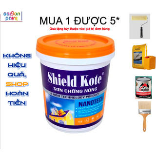 Mua 10 thùng tặng 1, Sơn Chống Nóng Mái Tôn, Sơn Chống Nóng Tường Đứng Shieldkote Không Giảm Nóng Hoàn Tiền Thùng 20kg