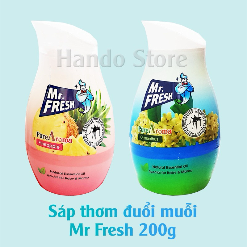 Sáp thơm phòng đuổi muỗi Pure Aroma Mr. Fresh 200g, thích hợp cho mẹ và bé
