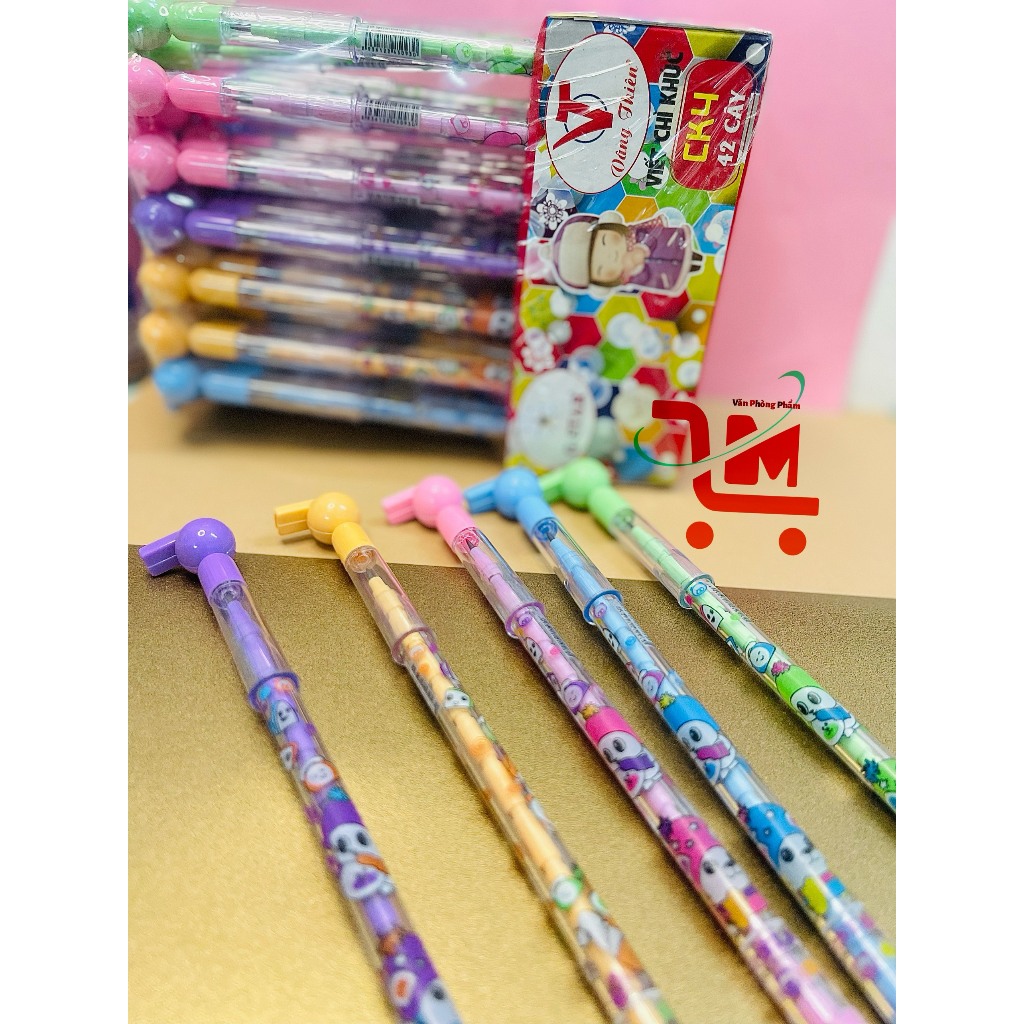 Hộp 42 Cây Bút Chì Khúc CK4 GSTAR/Chì Khúc Có Huýt Sáo Thay Ngòi HIệu GSTAR Chất Lượng Tốt