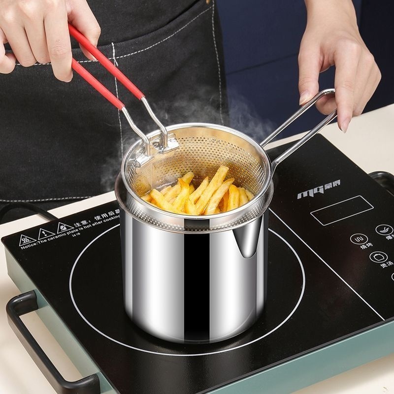 Nồi Chiên Ngập Dầu Inox 304 Có Giá Lọc, Quánh Inox Nấu Cháo, Nấu Sữa Cho Bé Dùng Mọi Loại Bếp Chống Gỉ An Toàn X552 | BigBuy360 - bigbuy360.vn