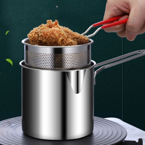 Nồi Chiên Ngập Dầu Inox 304 Có Giá Lọc, Quánh Inox Nấu Cháo, Nấu Sữa Cho Bé Dùng Mọi Loại Bếp Chống Gỉ An Toàn X552 | BigBuy360 - bigbuy360.vn