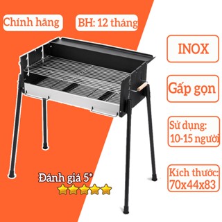 Bếp nướng than gấp gọn QUIN BBQ hàng nhập khẩu cao cấp dùng để nướng ngoài trời phù hợp dã ngoại du lịch