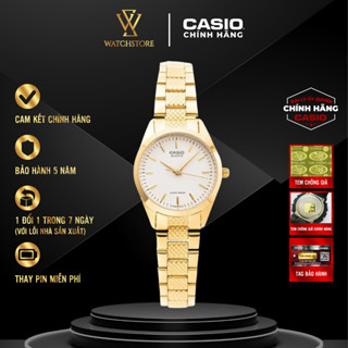 Đồng Hồ Nữ Tay Bé LTP-1274G-7ADF Mạ Vàng Kim Vàng Mặt Kính Khoáng 22mm Dây Kim Loại Không Gỉ Chính Hãng Casio