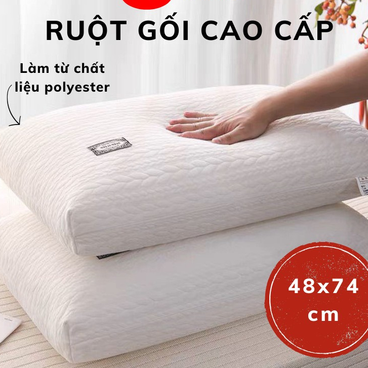 Ruột Gối ABEDDING Kháng Khuẩn Bông Lụa Deep Sleep kháng khuẩn trống Xẹp Lún Thoáng Khí Hàng Cao Cấp loại 1