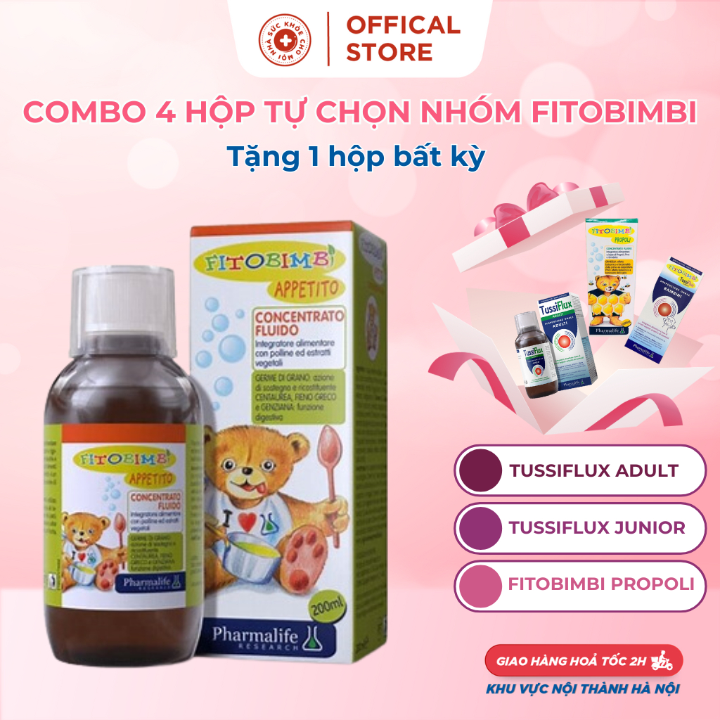 Fitobimbi Appetito  - Thảo dược châu âu giúp bé ăn ngon, hấp thu tốt (Chai 200ml) - Chính hãng Ý