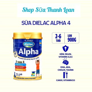 [HSD T8-2025] Sữa Bột Dielac Alpha 4 - Hộp Thiếc 900g (Cho Trẻ Từ 2-6 Tuổi).