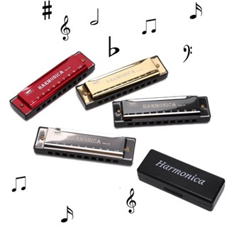 Kèn Harmonica 10 lỗ, Hamonica đồ chơi cảm thụ âm nhạc kèm hộp đựng