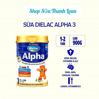 [HSD T3-2026] Sữa Bột Dielac Alpha 3 - Hộp Thiếc 900g (Cho Trẻ Từ 1-2 Tuổi).