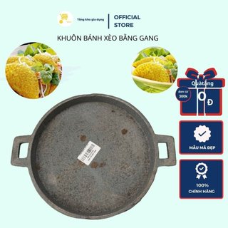 Khuôn Làm Bánh Xèo Bằng Gang 20cm - Chảo Gang Đúc Bánh Xèo Miền Trung Cao Cấp MTA-MART